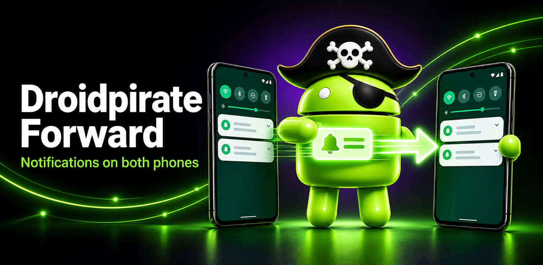 DroidPirate Forward connecting notifications across two Android phones