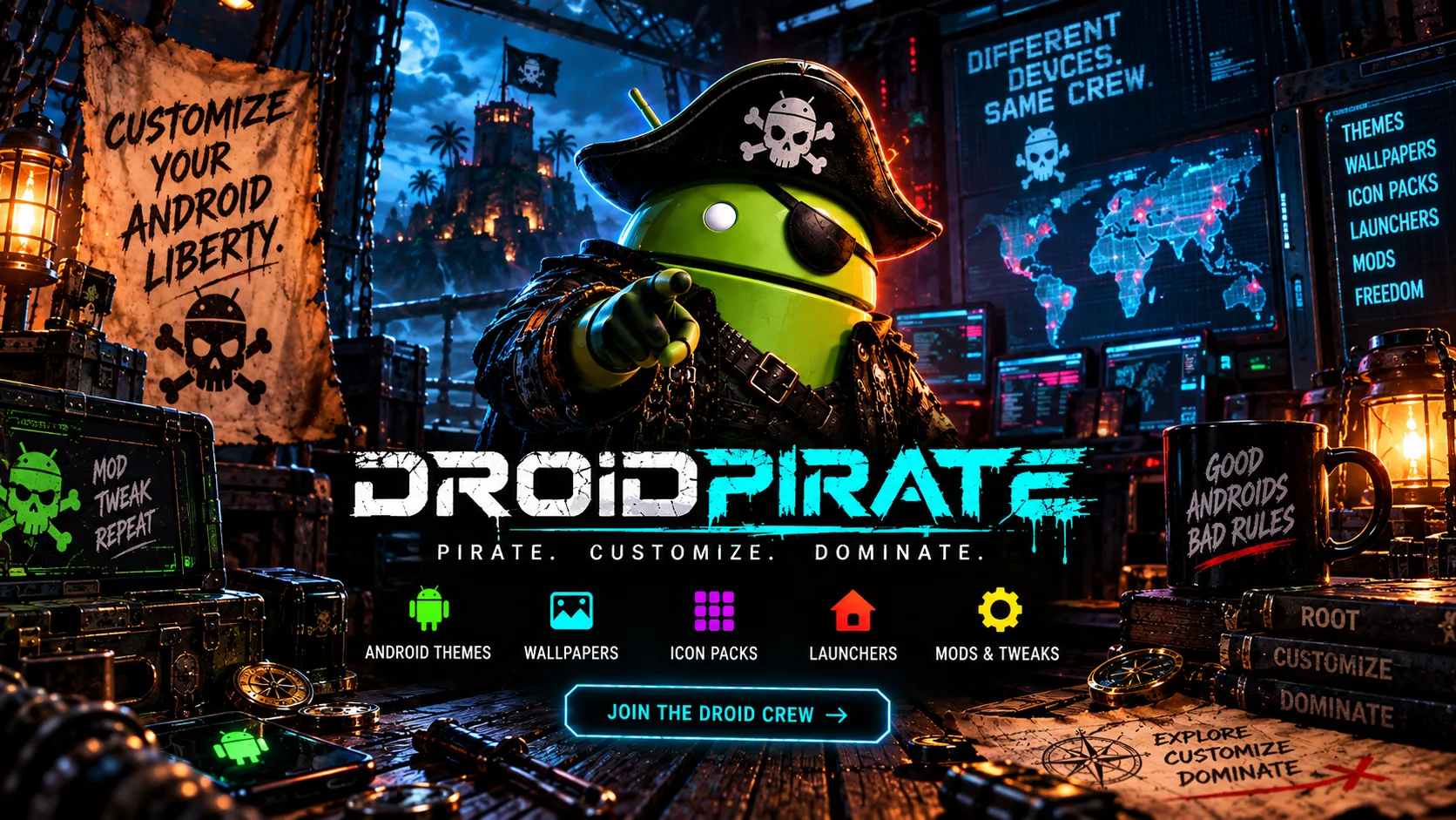 DroidPirate Android customization command center