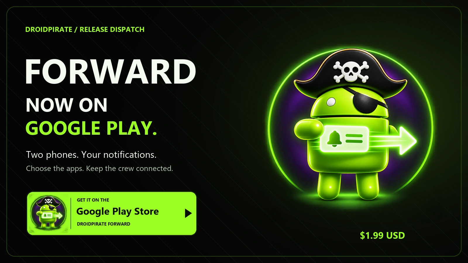 DroidPirate Forward Is Now Available on Google Play