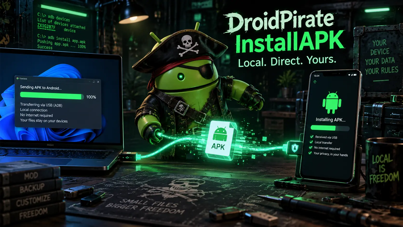 DroidPirate InstallAPK: Local APK Installation From Your Browser