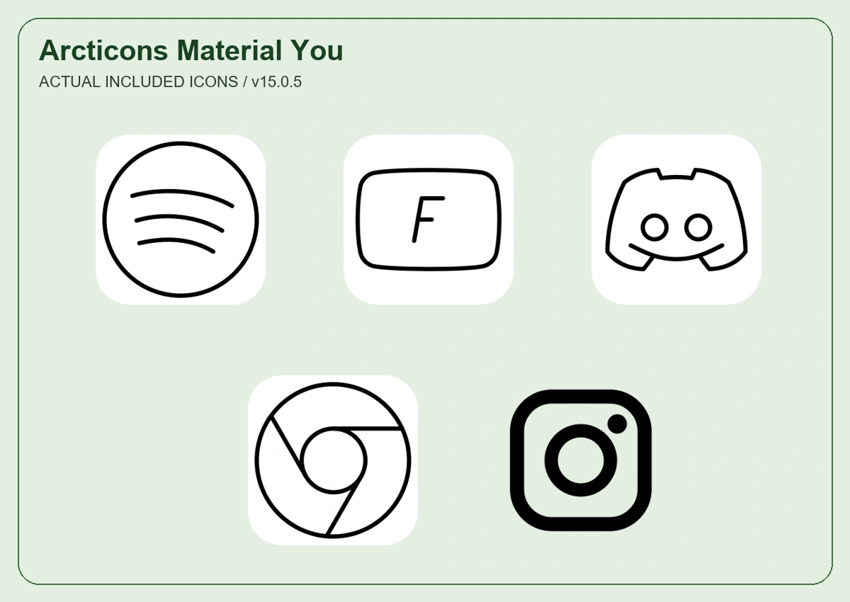 Arcticons Material You preview 1