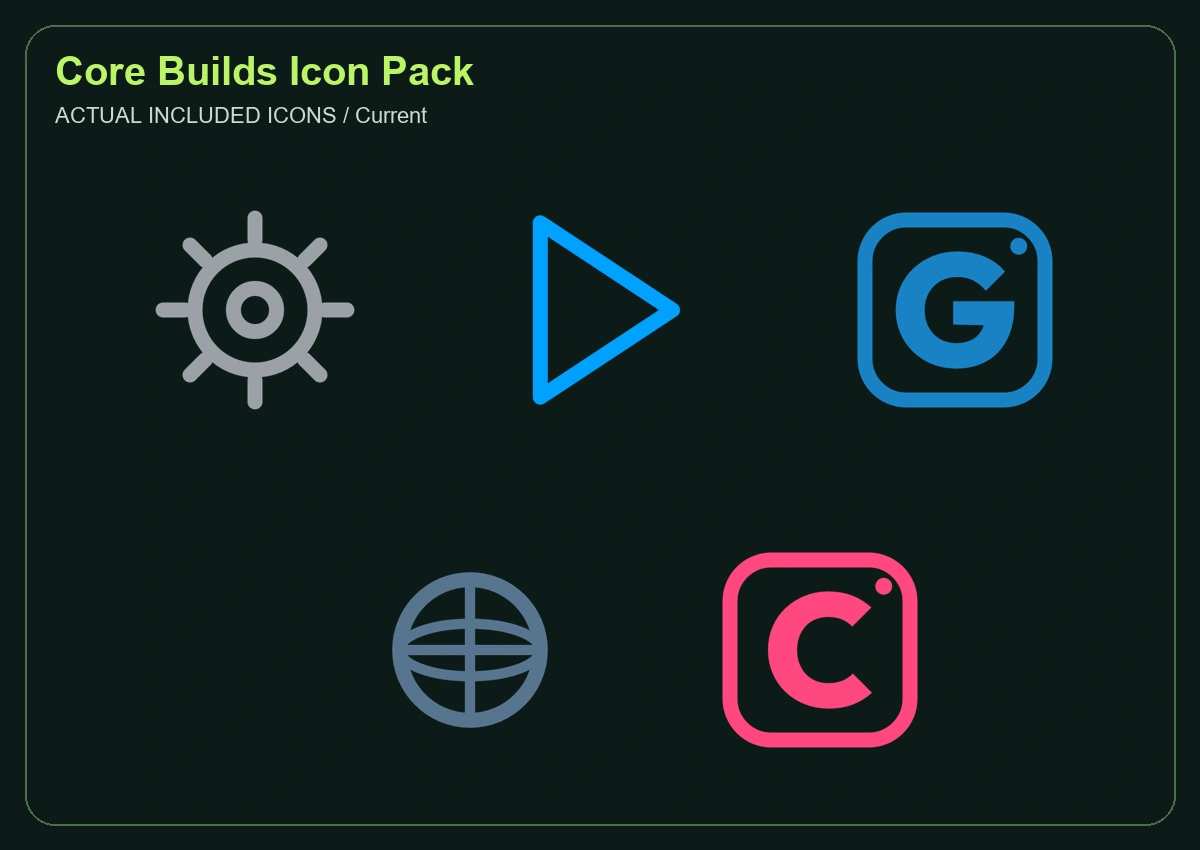 Core Builds Icon Pack preview 2