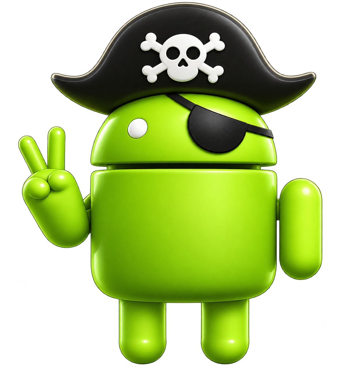 3D DroidPirate Android pirate mascot