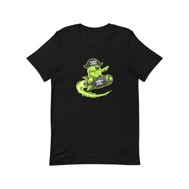 Lime Rocket Ride DroidPirate Tee