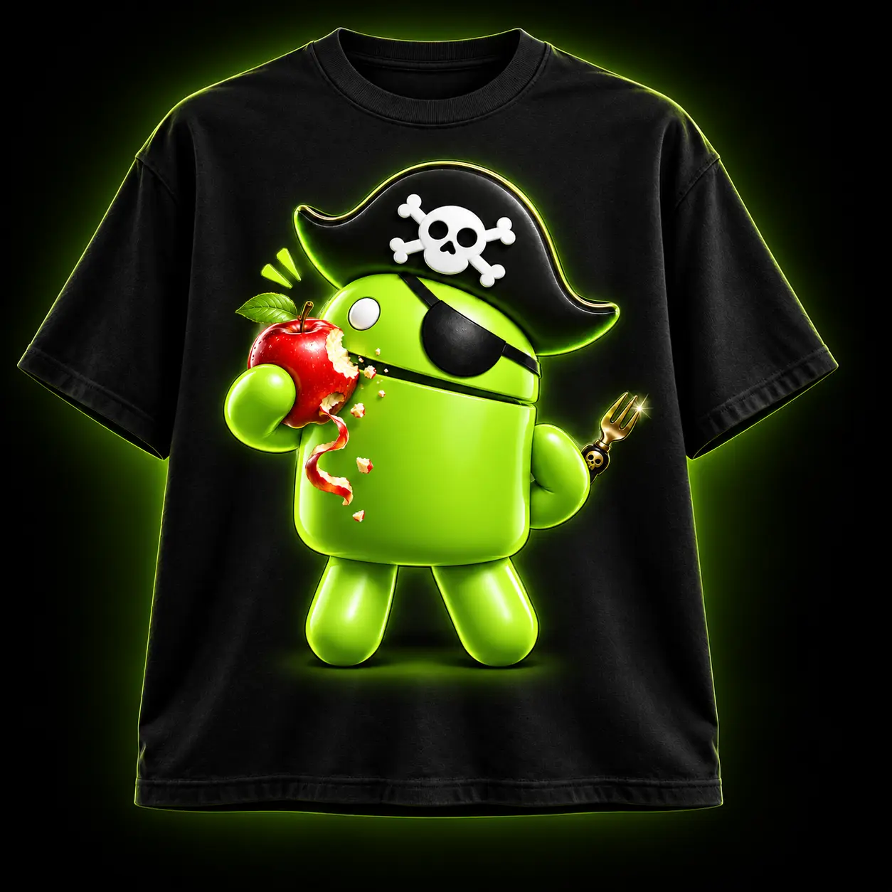 Crunchy Apple DroidPirate Tee