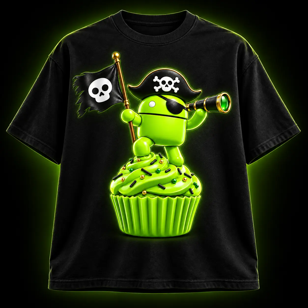 Cupcake Lookout DroidPirate Tee