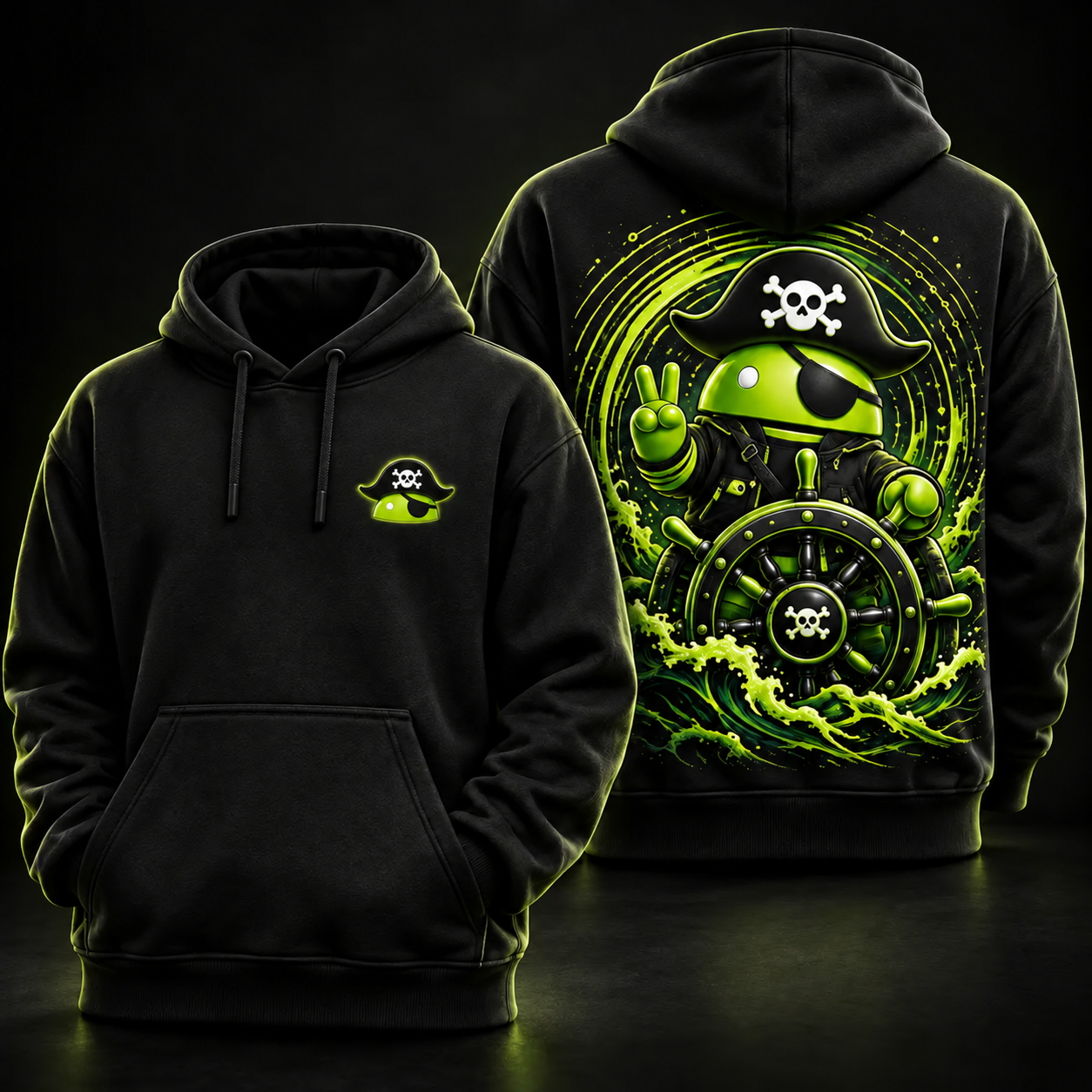 Night Mode DroidPirate Hoodie