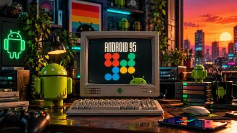 Android 95 Retro-Futuristic Workspace