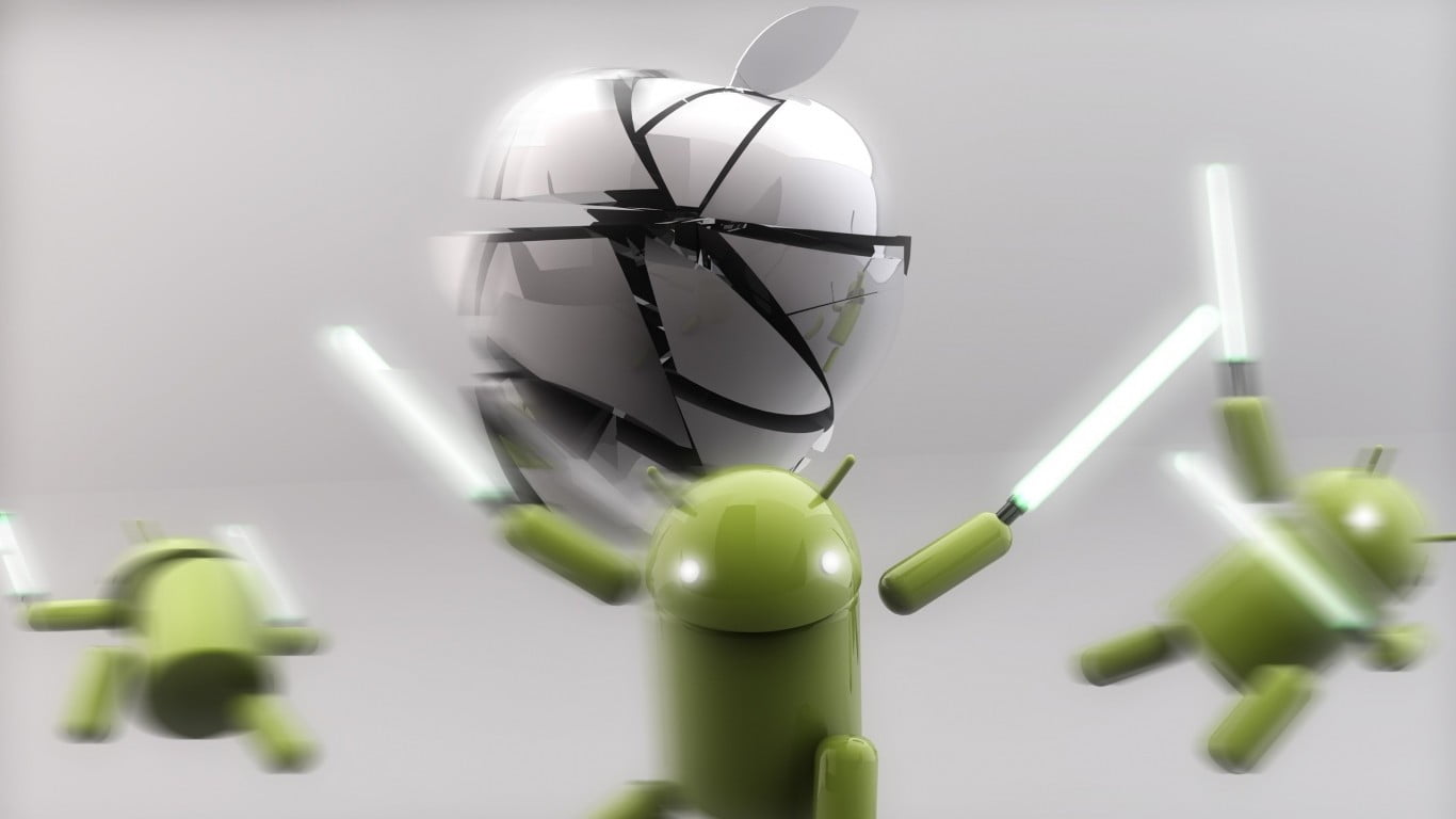 Android and Apple Blur Wallpaper