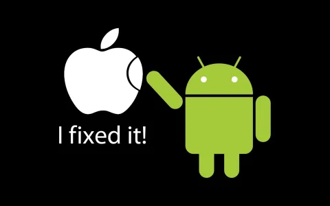 Android Apple Typography Wallpaper