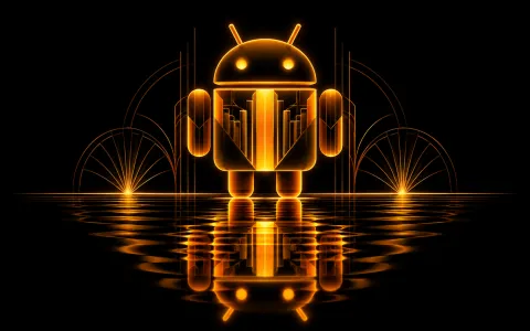 Android Art Deco — Amber Mirror