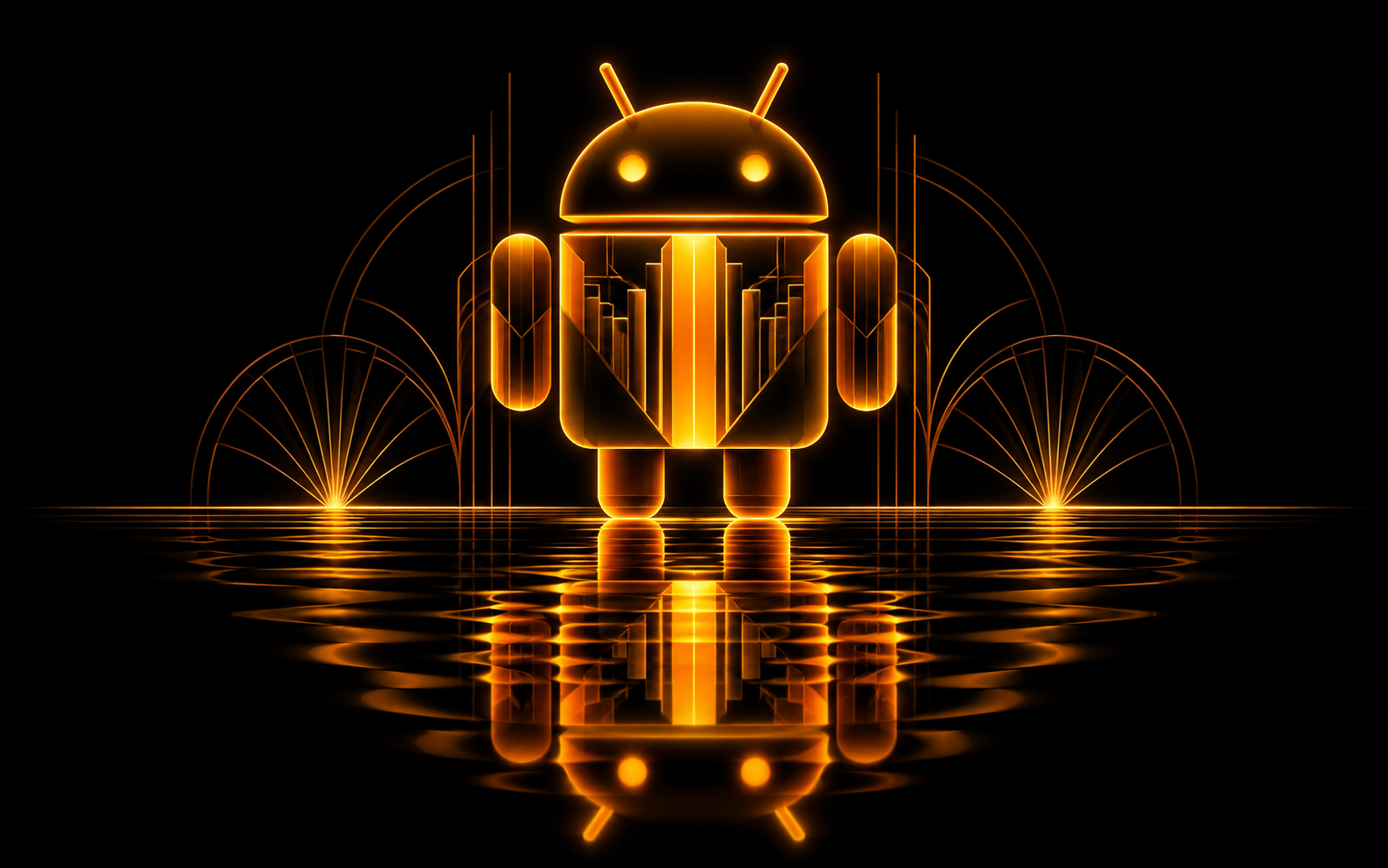 Android Art Deco — Amber Mirror