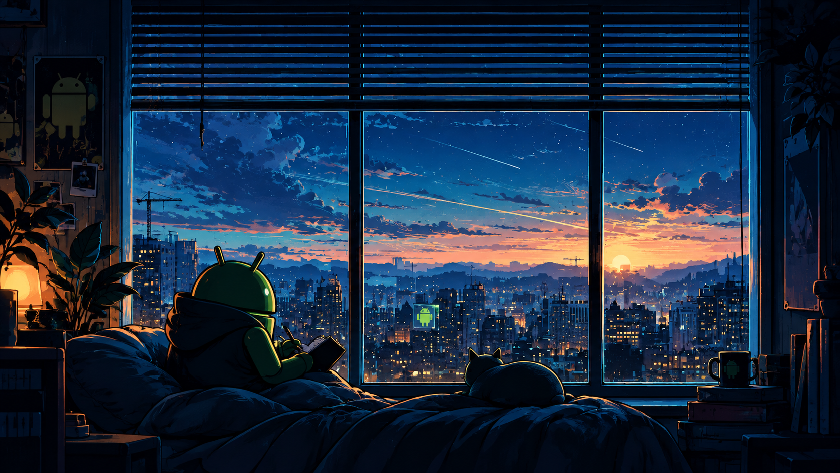Android at Twilight: City Window Dreams