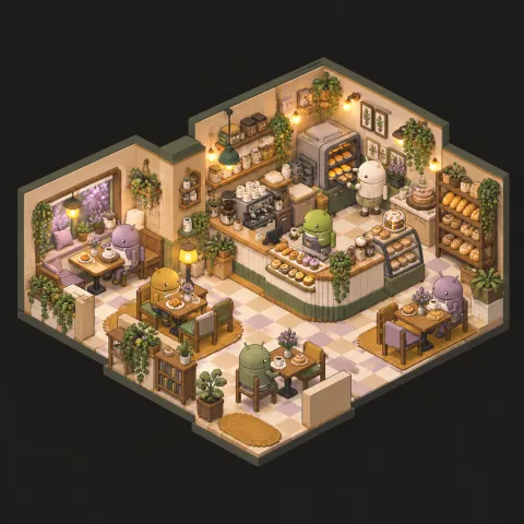 Android Bakery Cafe — Cozy Room