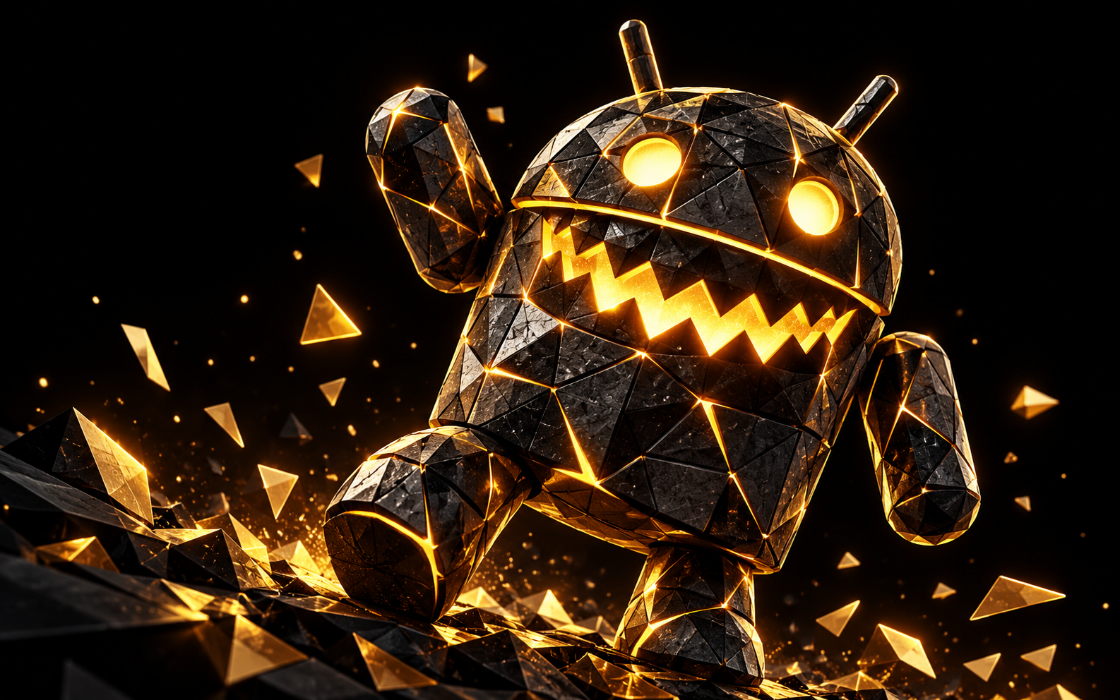 Android Basalt Mosaic — Black Gold Lantern