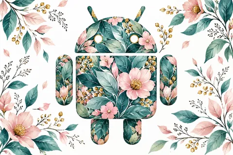 Android Blush Leaf Art — Blush Floral