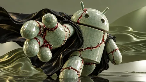 Android Celadon Porcelain — Stitched Monster