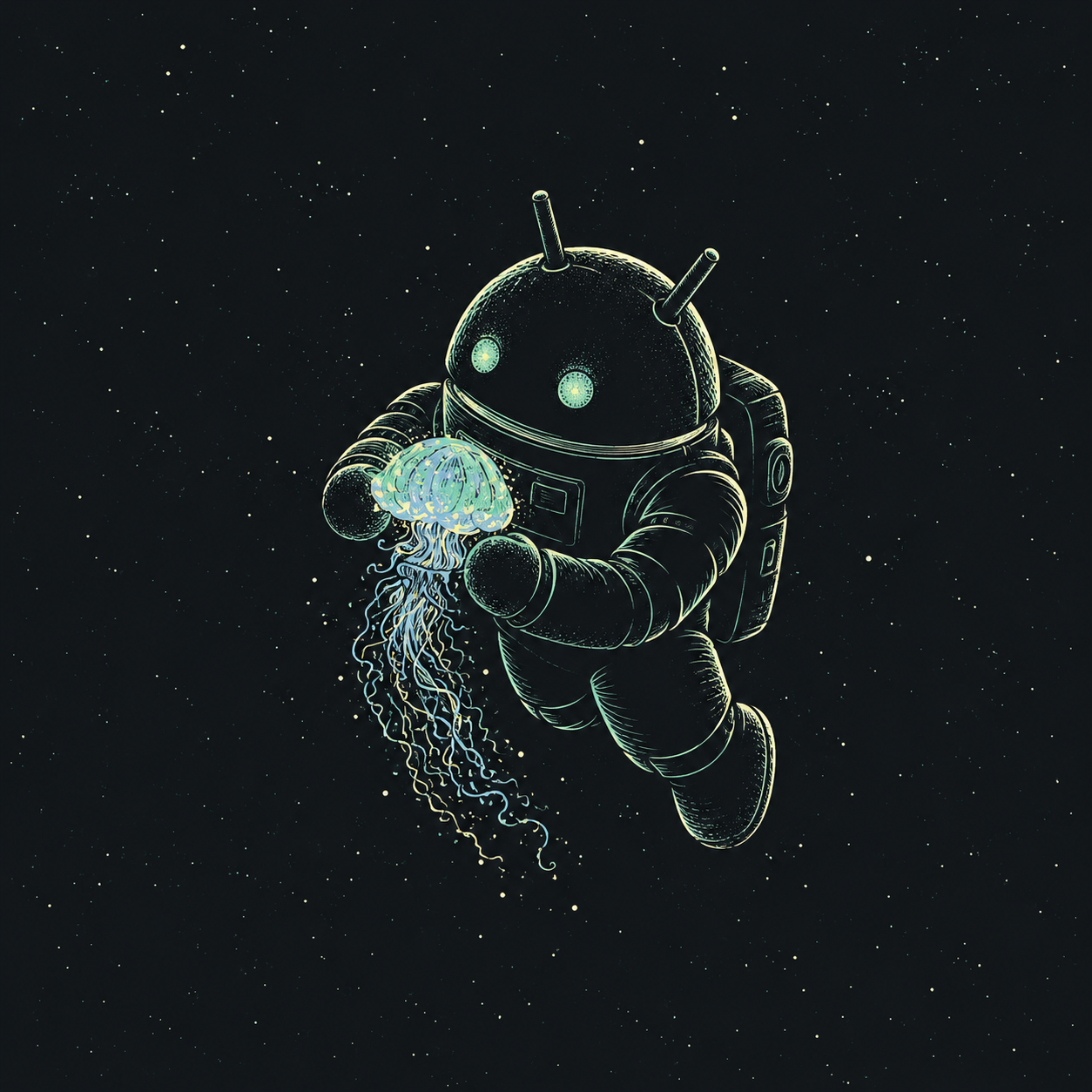 Android Celestial Jellyfish — Luminous Cosmos
