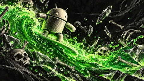 Android Chalk Potion Wave — Neon Bone Alchemy