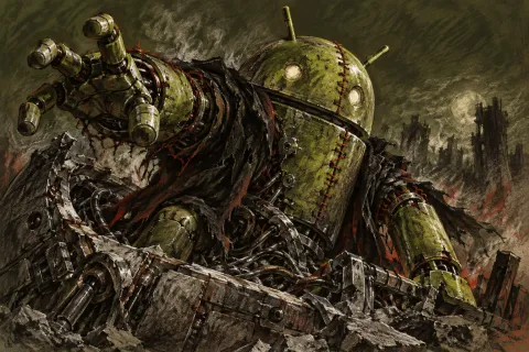 Android Charcoal Awakening — Stitched Monster
