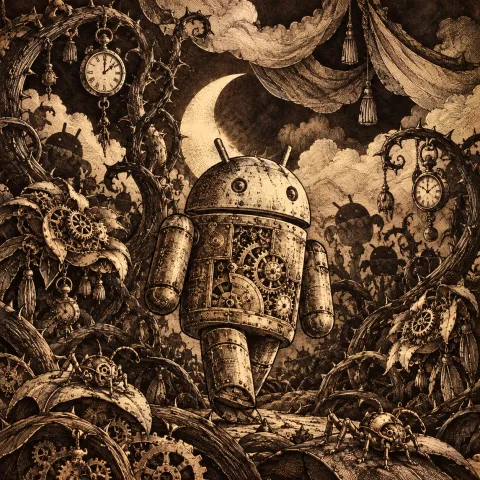 Android Clockwork Dream Garden — Gothic Ink