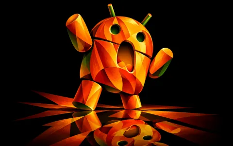 Android Cubist Surprise — Pumpkin Reflection