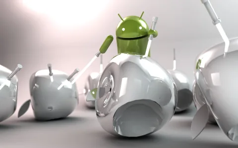 Android Cutting Apple Wallpaper
