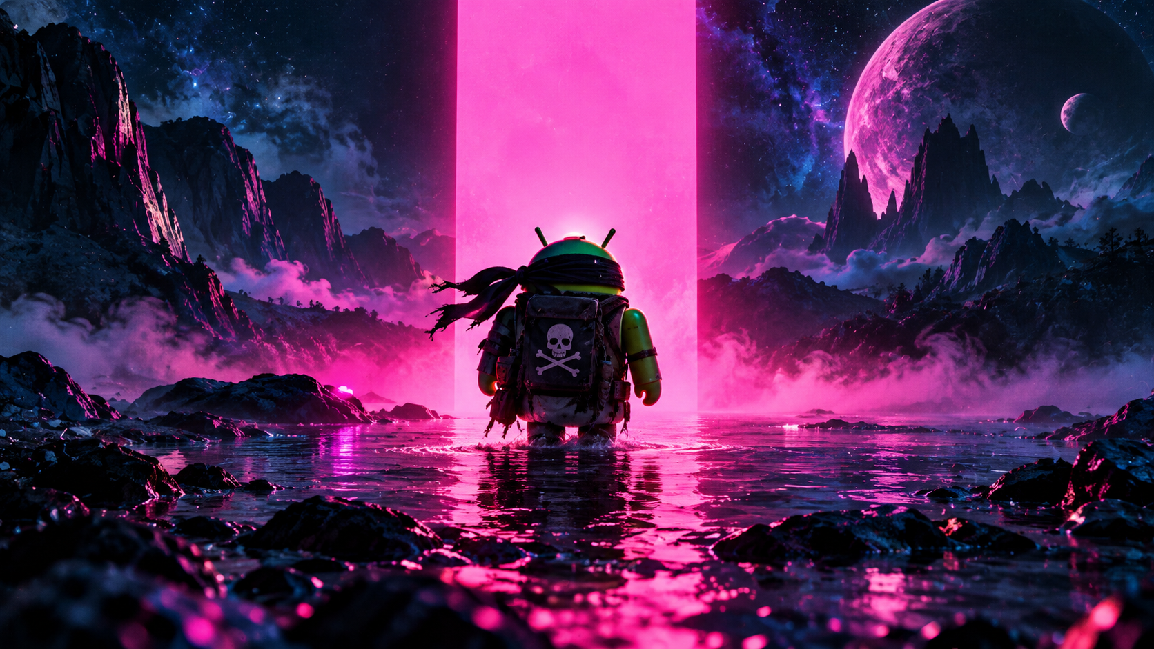 Android Explorer Enters the Neon Portal