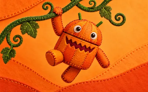 Android Felt Vine Swing — Pumpkin Mischief