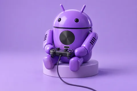 Android Glossy Gamepad — Purple Retro Console