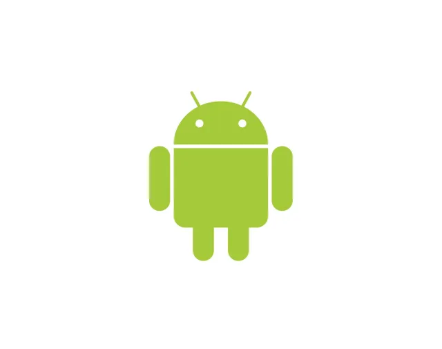 Android Green on White Wallpaper