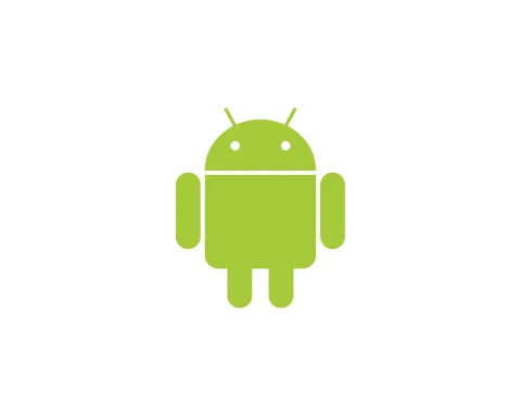 Android Green on White Wallpaper