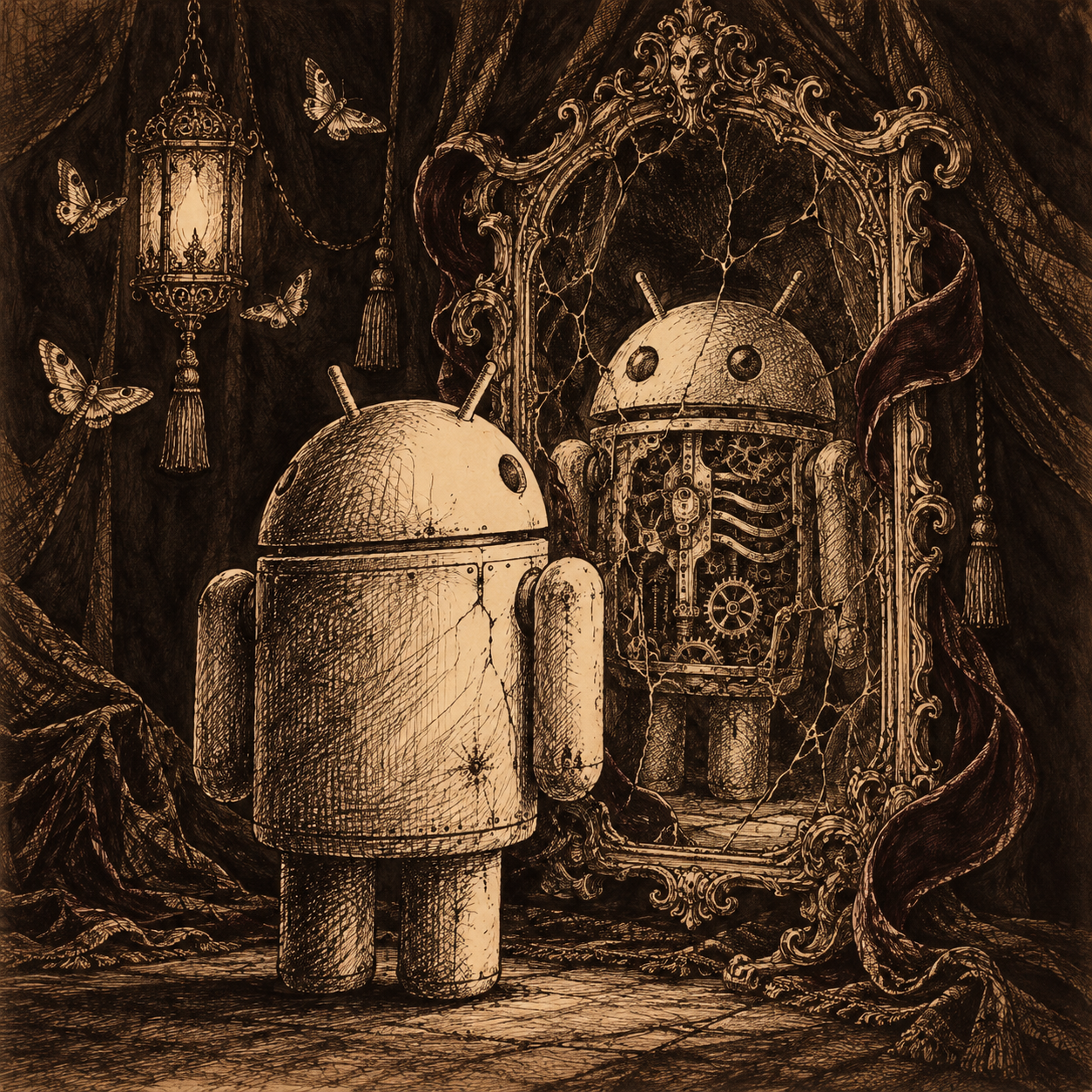 Android Haunted Mirror — Gothic Ink