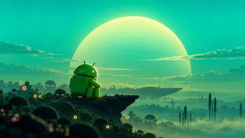 Android in the Emerald Moonrise Wallpaper #1107
