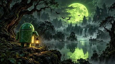 Android Jade Pool Explorer — Emerald Bat Forest