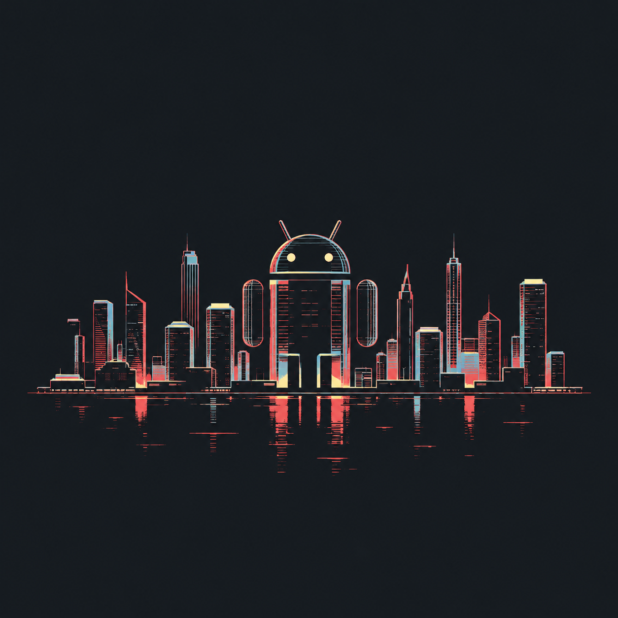 Android Landmark Skyline — Coral Skyline