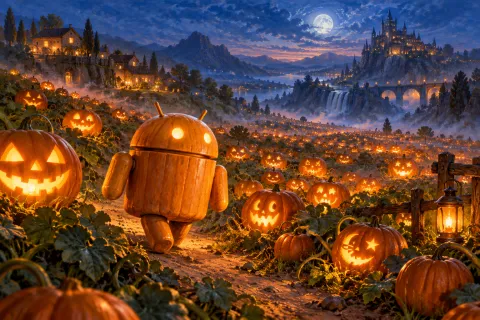 Android Lantern Orchard — Pumpkin Radiance