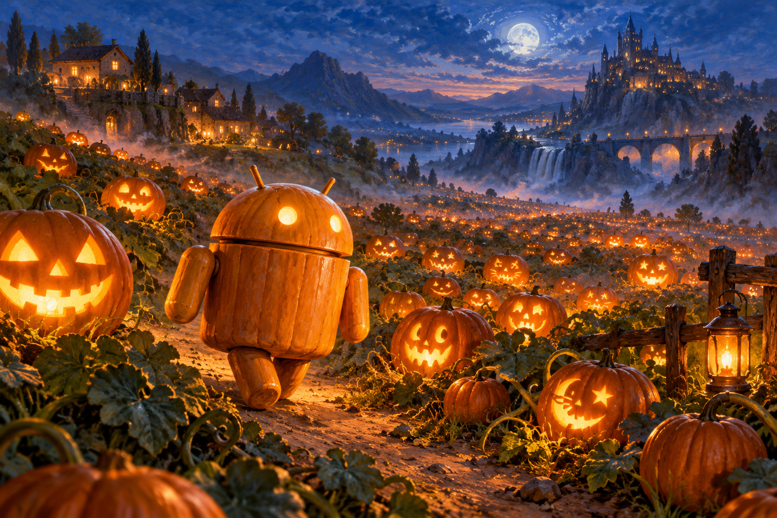 Android Lantern Orchard — Pumpkin Radiance