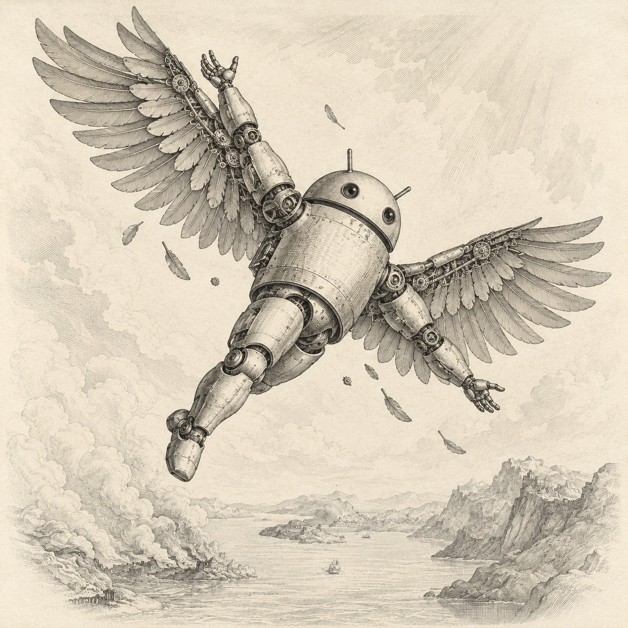 Android Mechanical Wings — Classical Flight