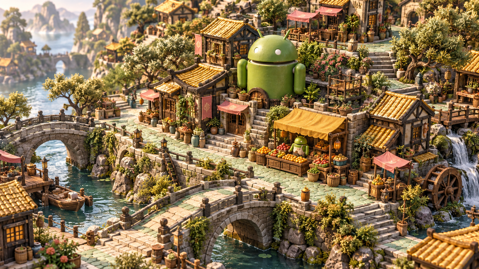 Android Miniature Fruit Stall — Golden Market