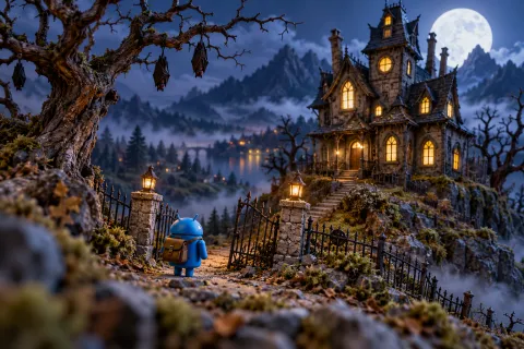 Android Miniature Manor — Blue Haunted Manor
