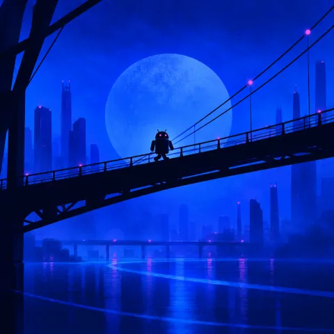 Android Moon Crossing — Blue Bridge