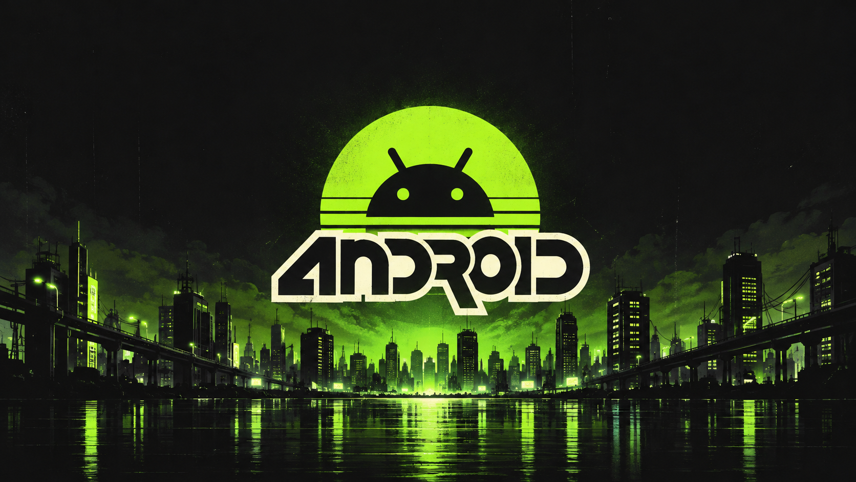Android Neon Cityscape