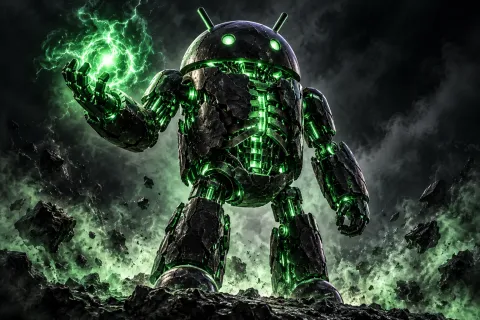 Android Obsidian Chassis — Neon Spectral