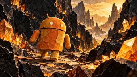 Android Paper Amber Canyon — Charcoal Ember