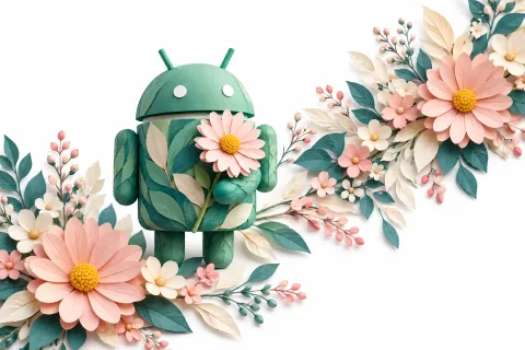 Android Paper Daisy — Blush Floral