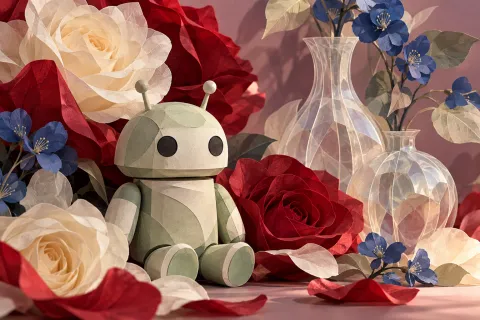 Android Paper Rose Garden — Rose Still Life