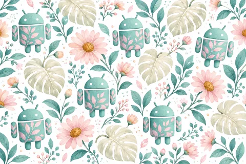 Android Pastel Floral Pattern — Blush Floral