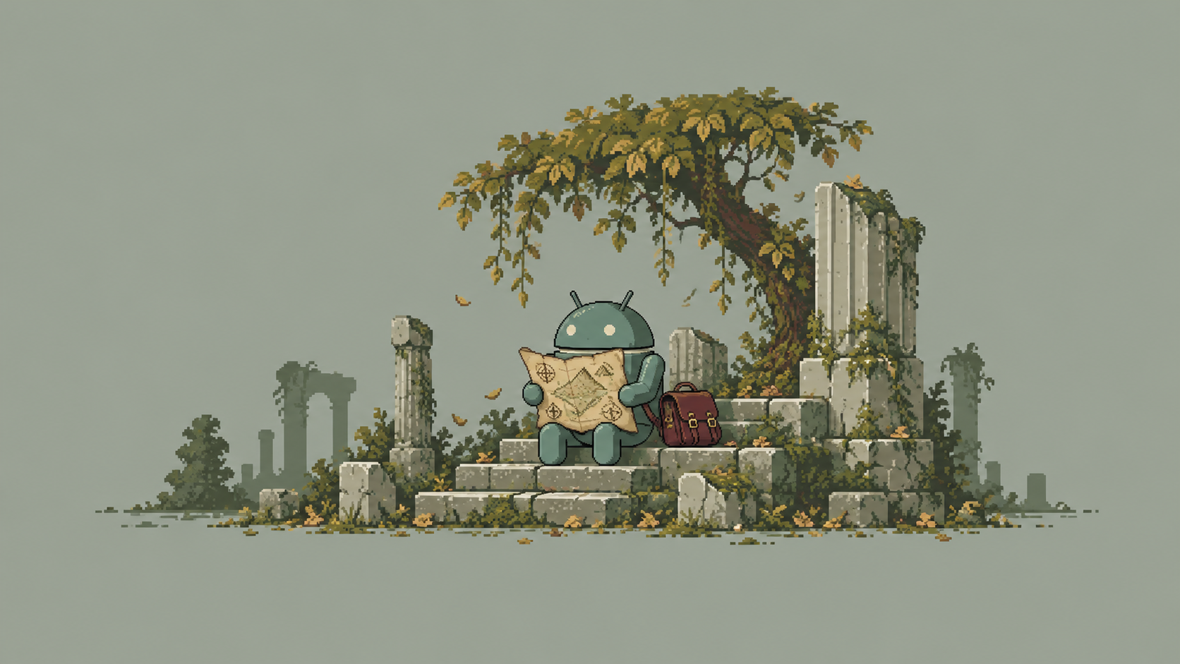 Android Pixel Map Reader — Mossy Pixel Ruins
