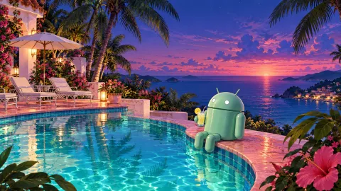 Android Poolside Lemonade — Seaside Pool Wallpaper #1464
